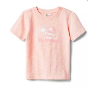 Janie and Jack 100048906 Peach Disney Mickey Mouse Explorer Tee NWT